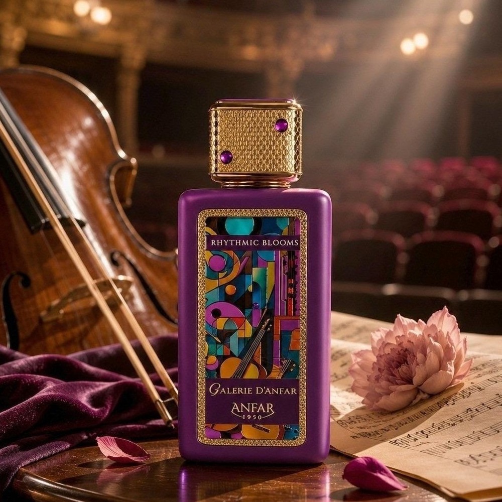 Anfar 1950 Galerie D'Anfar Rhythmic Blooms Eau de Parfum 100ml Purple Bottle